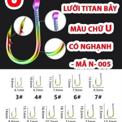 LƯỠI TITAN 7 MÀU CÓ NGẠNH – MÃ U